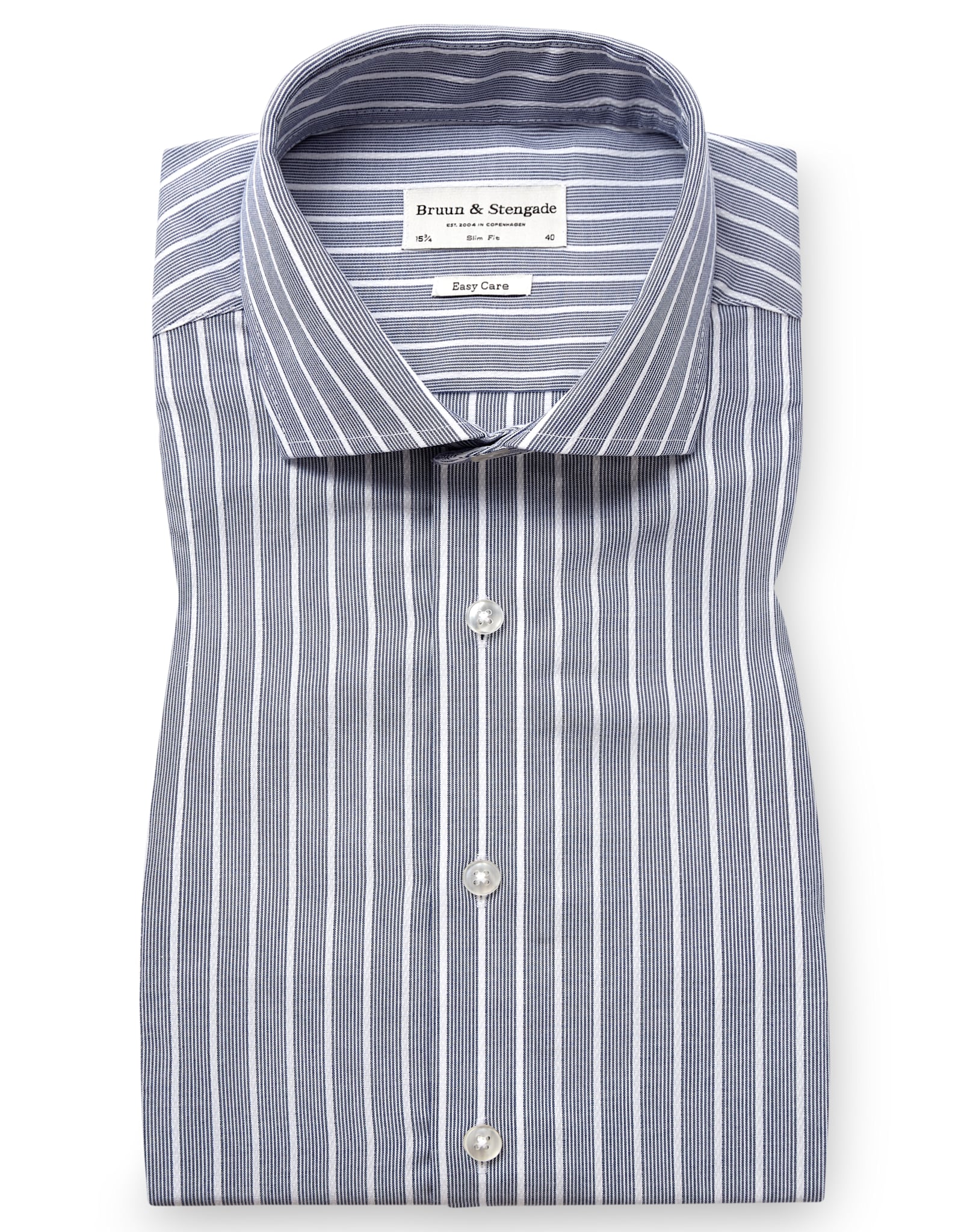 BS Reuter Slim Fit Skjorte - Navy