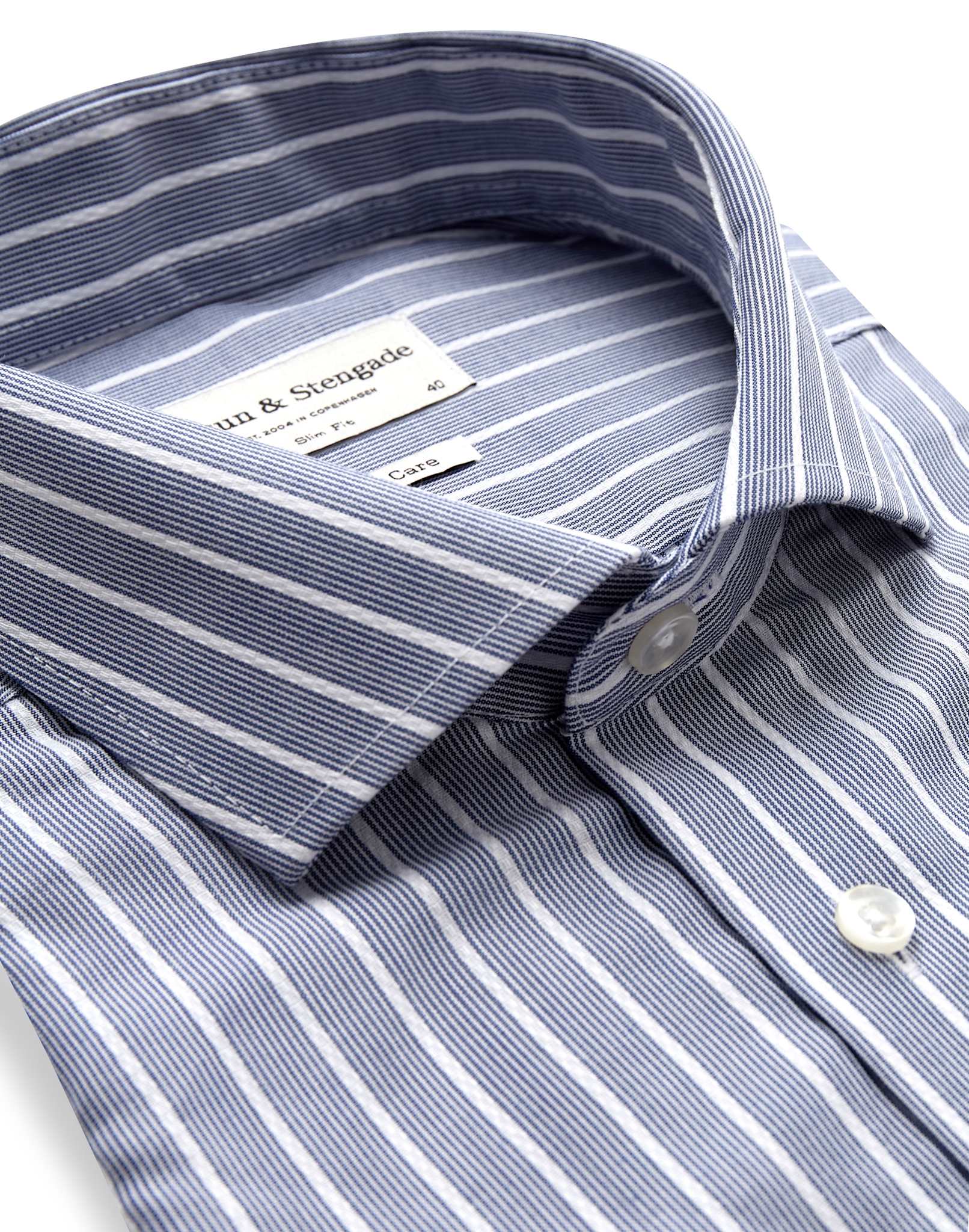 BS Reuter Slim Fit Skjorte - Navy