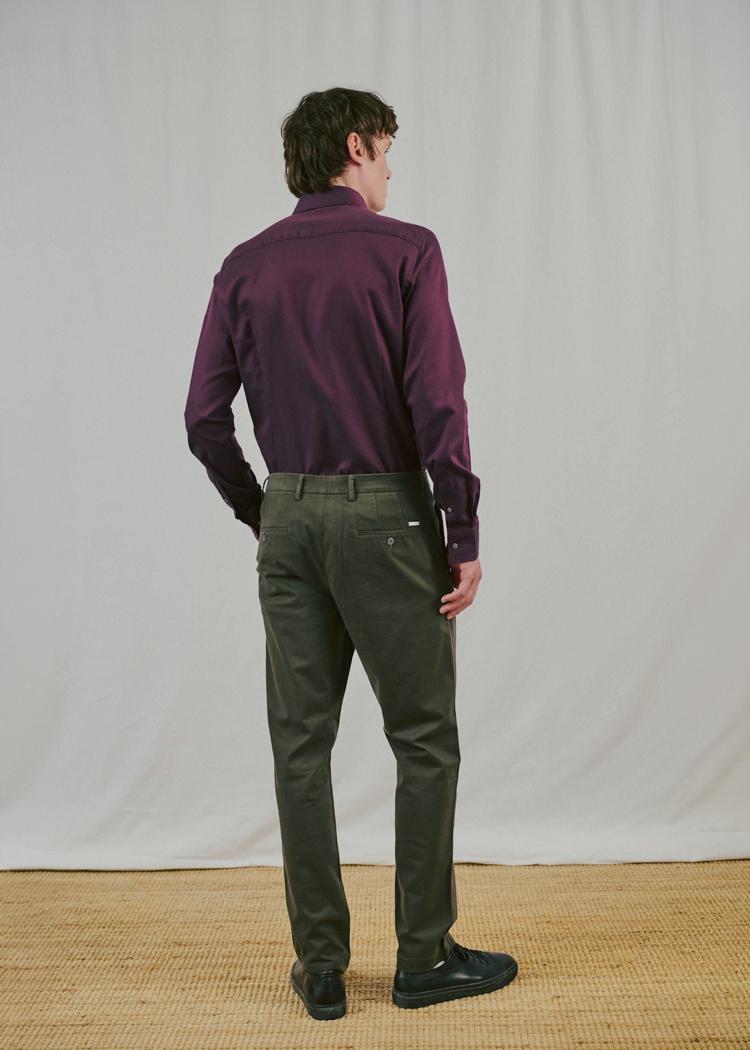 BS Hvang Slim Fit Skjorte - Bordeaux