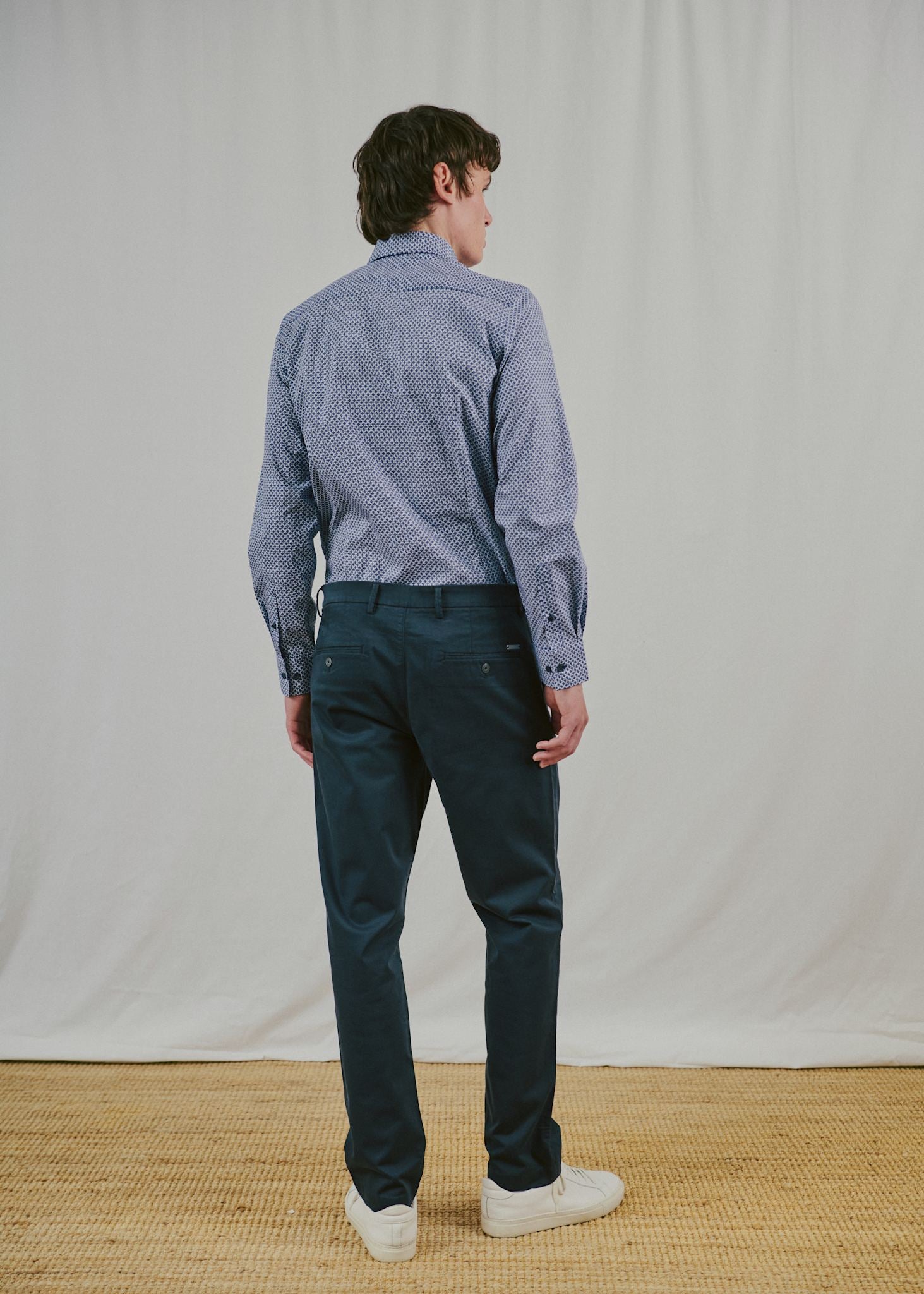 BS Follett Slim Fit Skjorte - Navy
