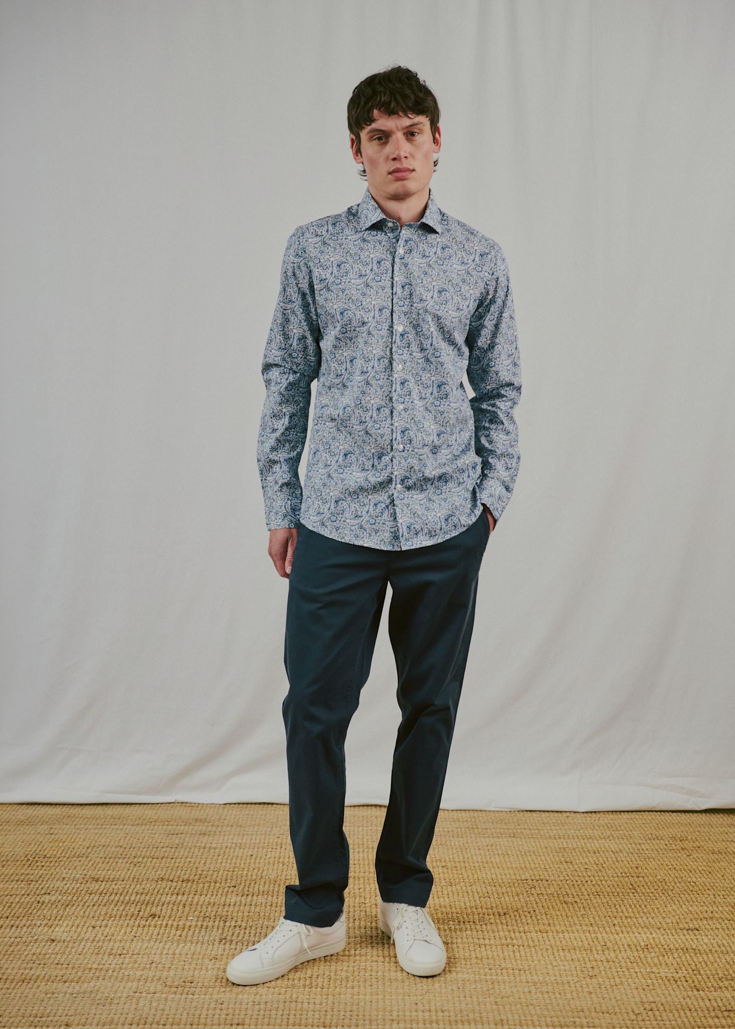 BS Uthaug Slim Fit Skjorte - Navy