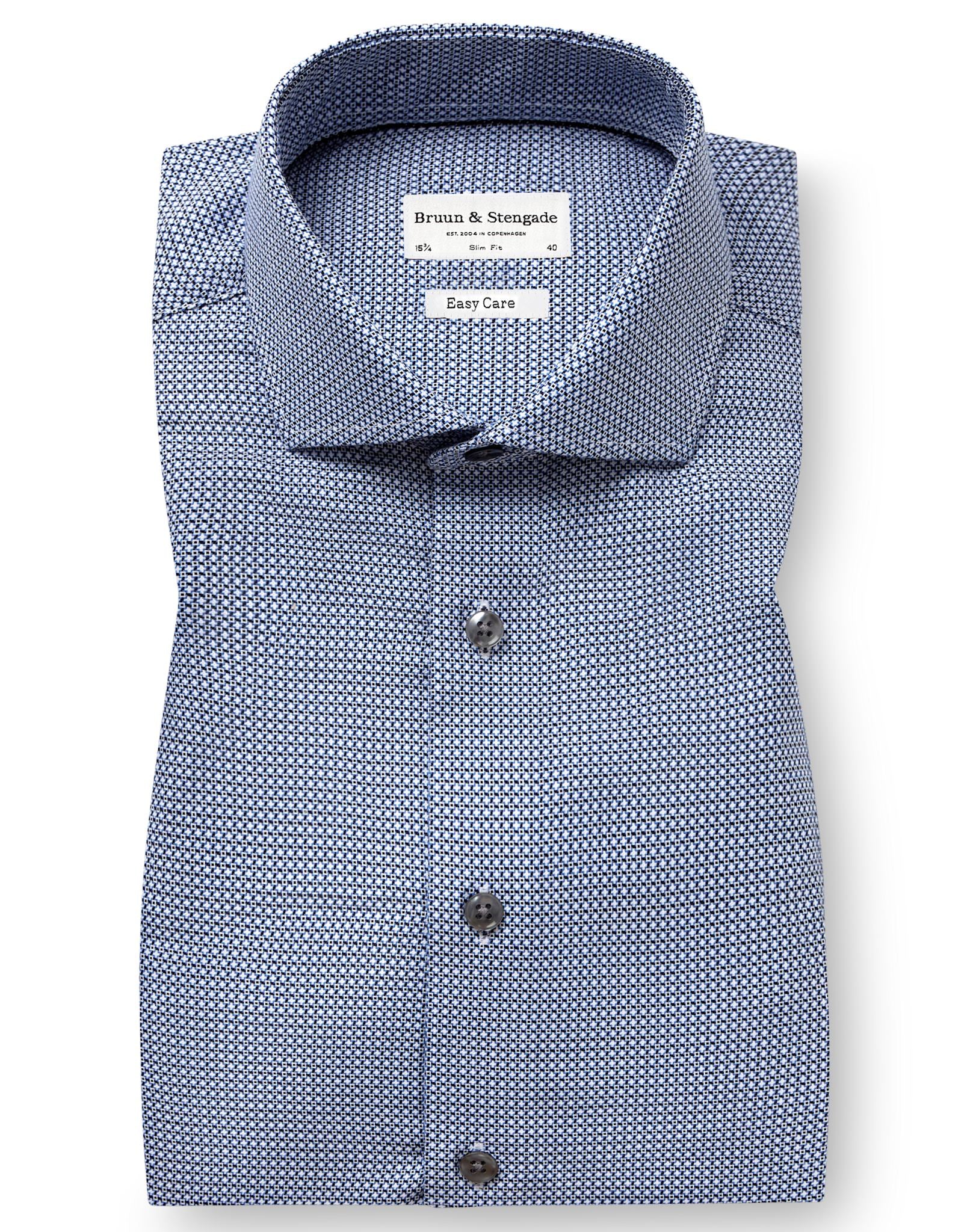 BS Kure Slim Fit Skjorte - Navy