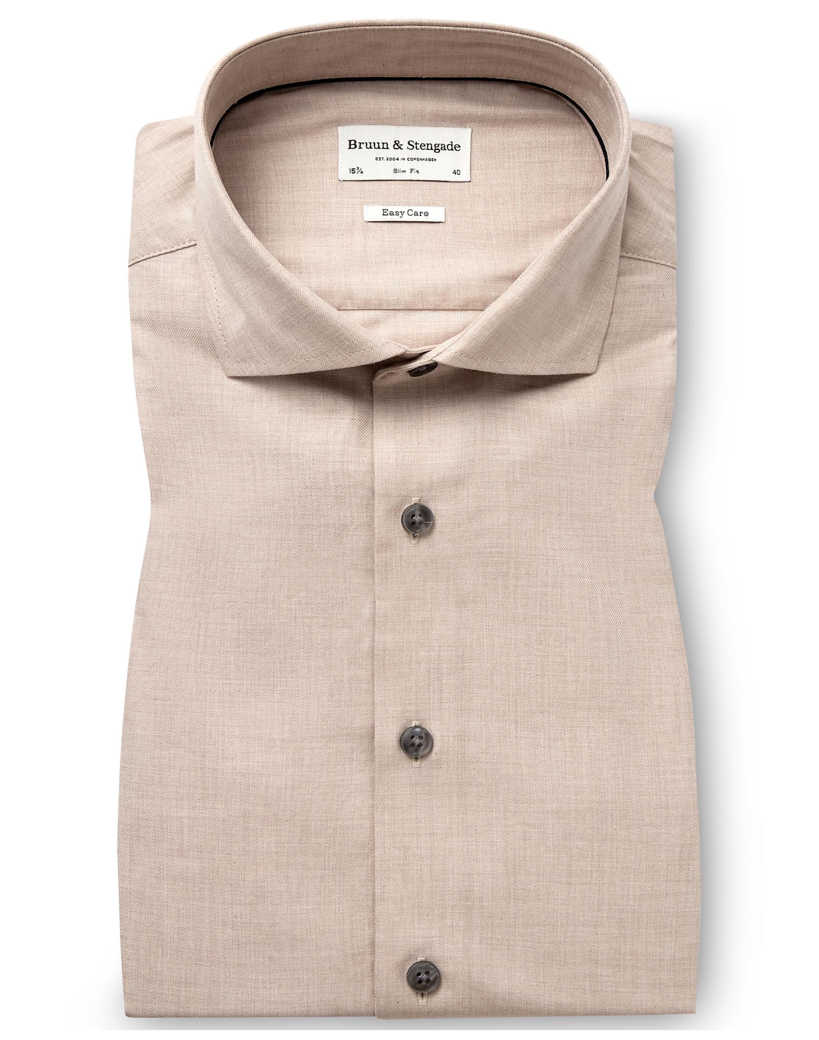BS Chapmann Slim Fit Skjorte - Sand