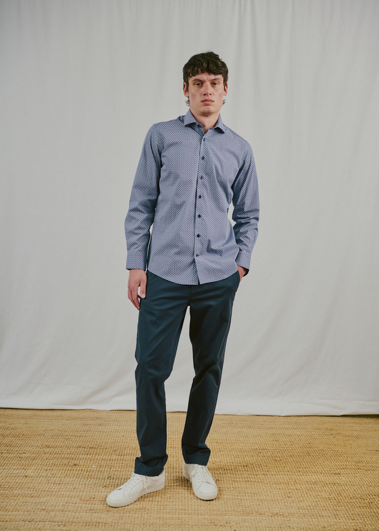 BS Lemie Modern Fit Skjorte - Navy