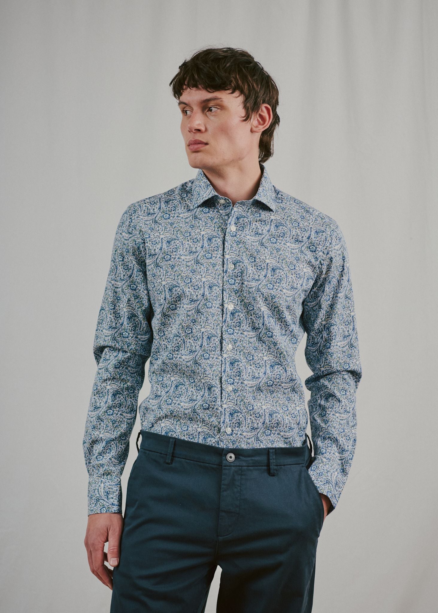 BS Tolkien Modern Fit Skjorte - Navy