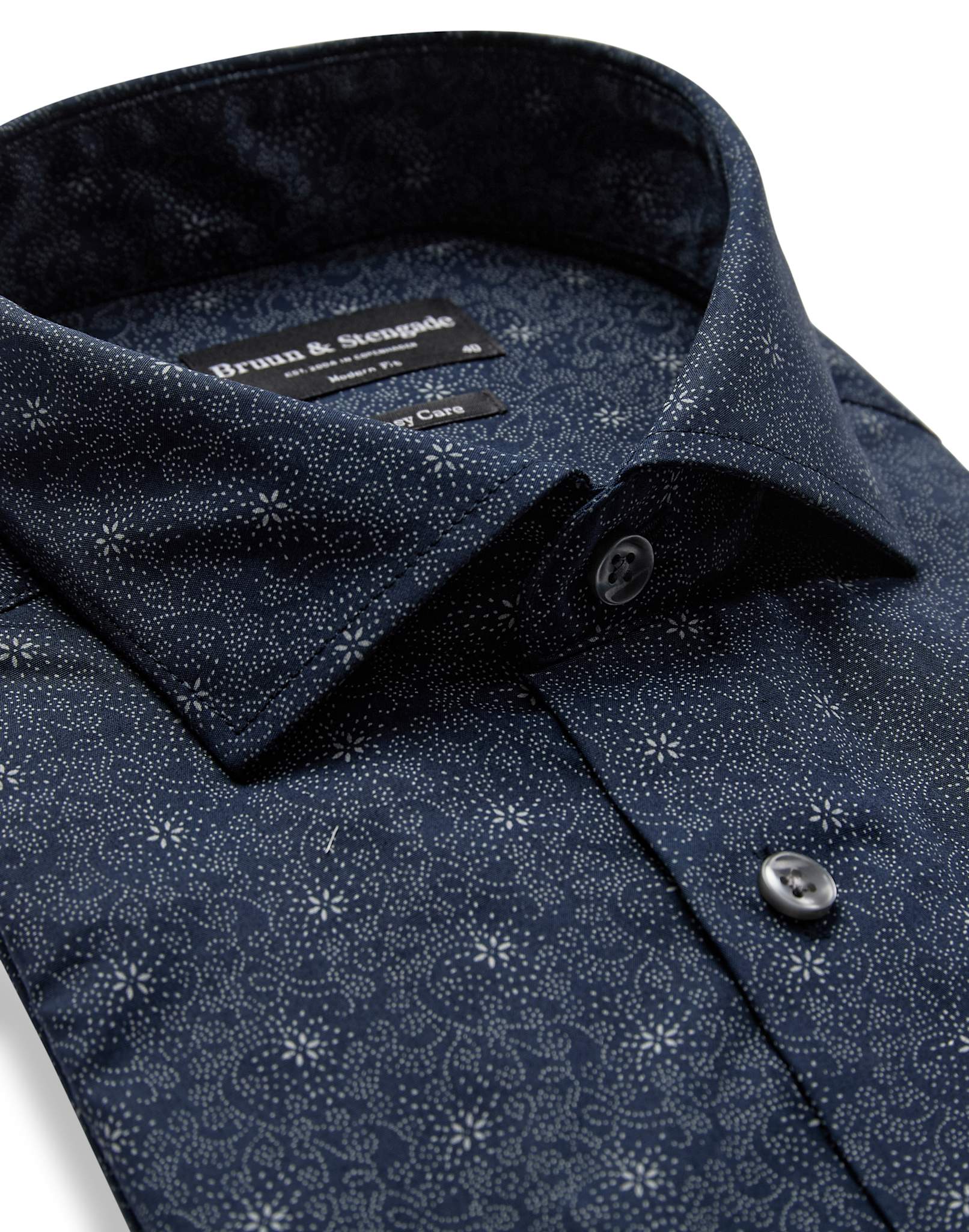 BS Buk Modern Fit Skjorte - Navy