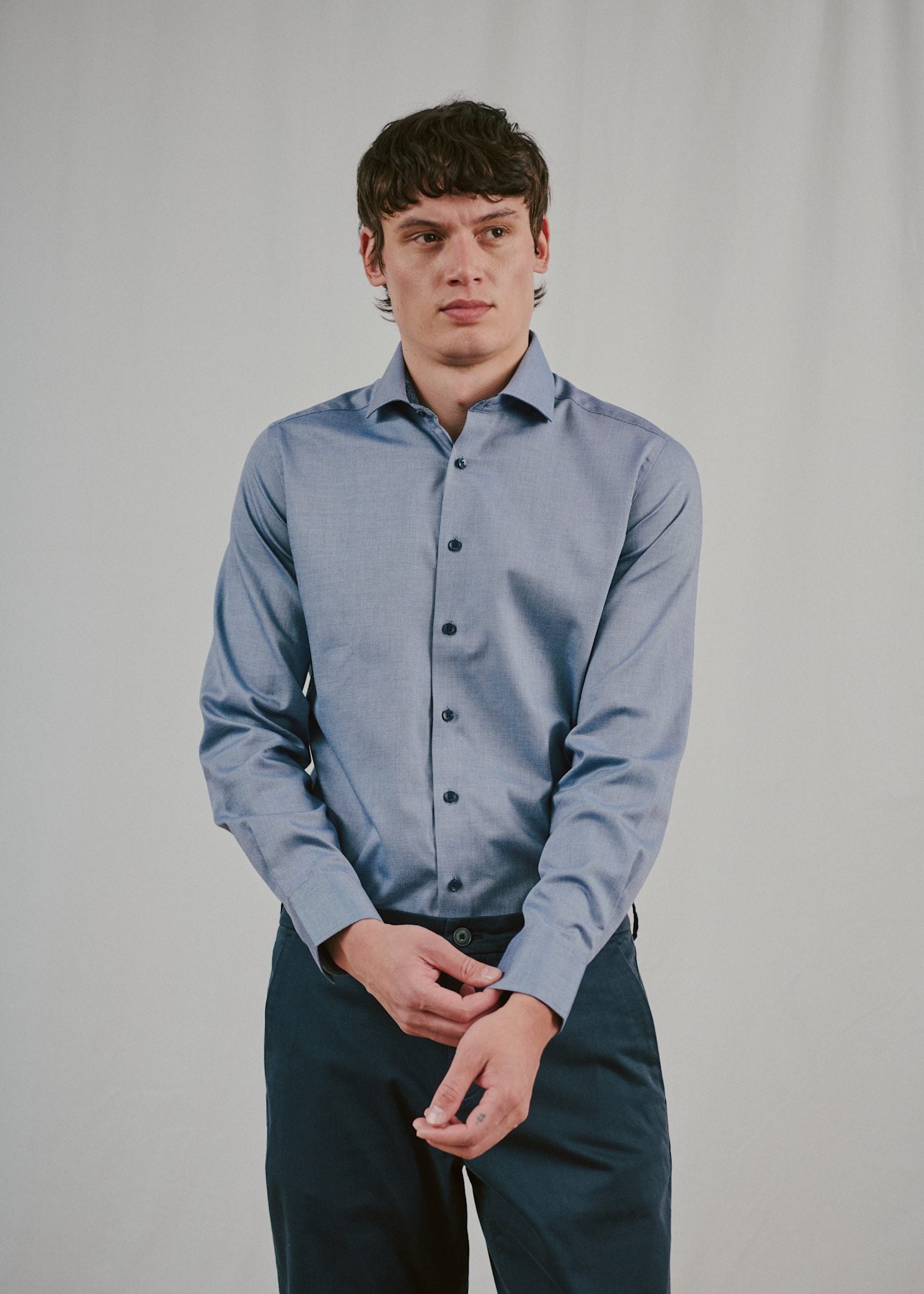 BS Jussi Modern Fit Skjorte - Navy