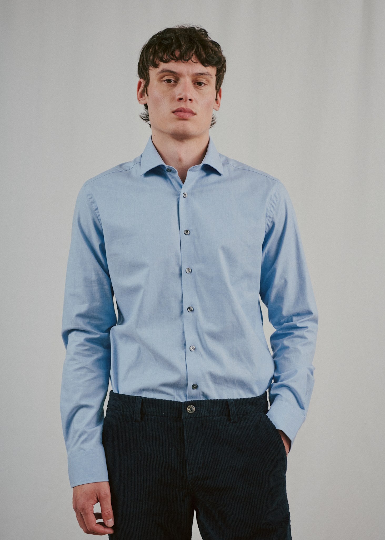 BS Holme Modern Fit Skjorte - Light Blue