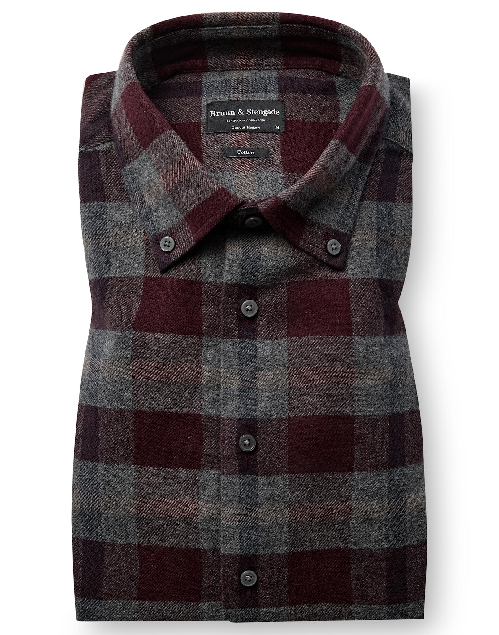 BS Letsie Casual Modern Fit Skjorte - Wine