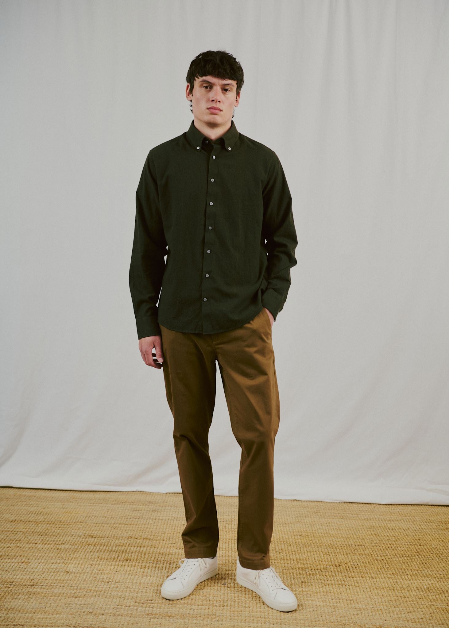 BS Akihito Casual Modern Fit Shirt - Green