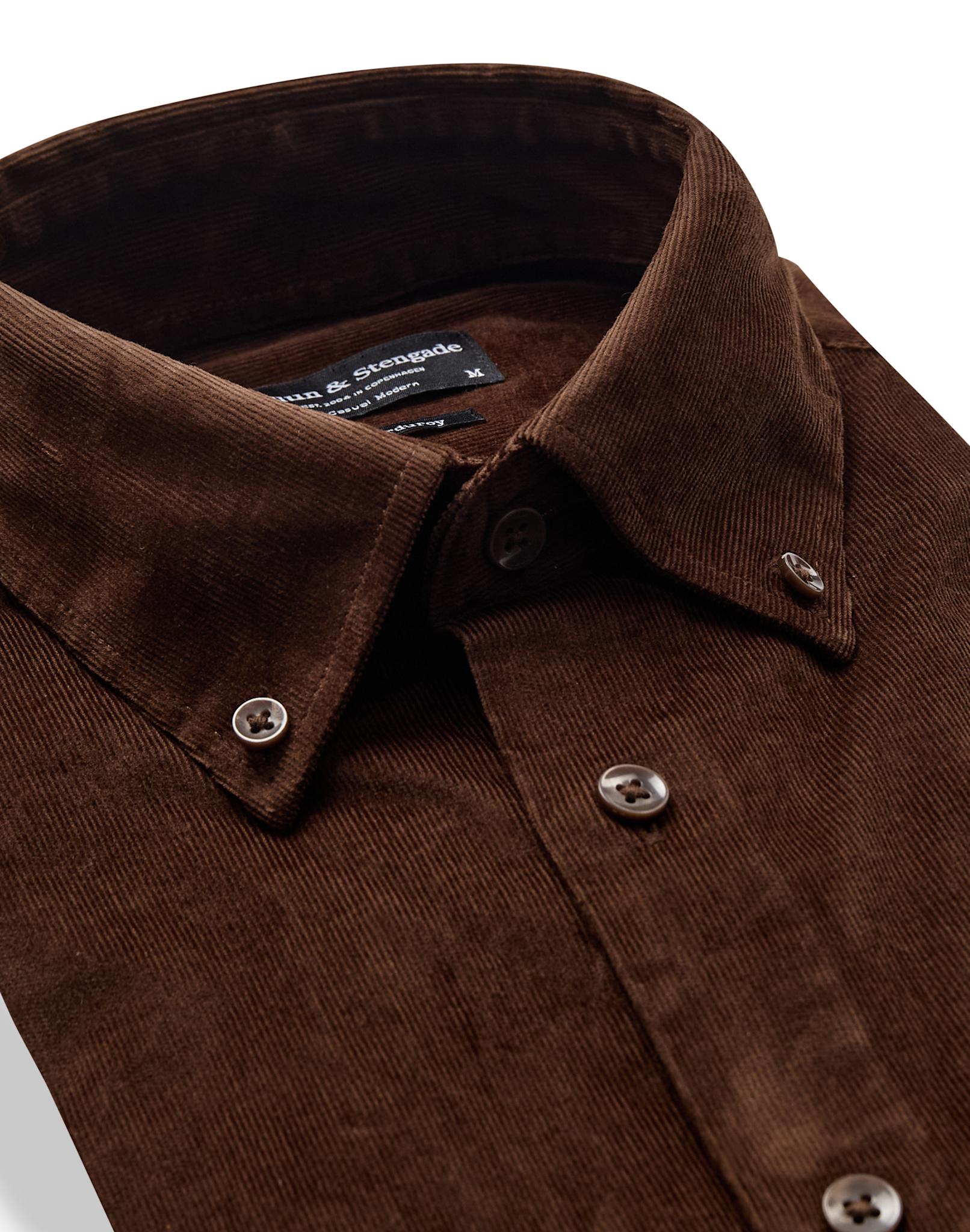 BS Osei Casual Modern Fit Skjorte - Brown