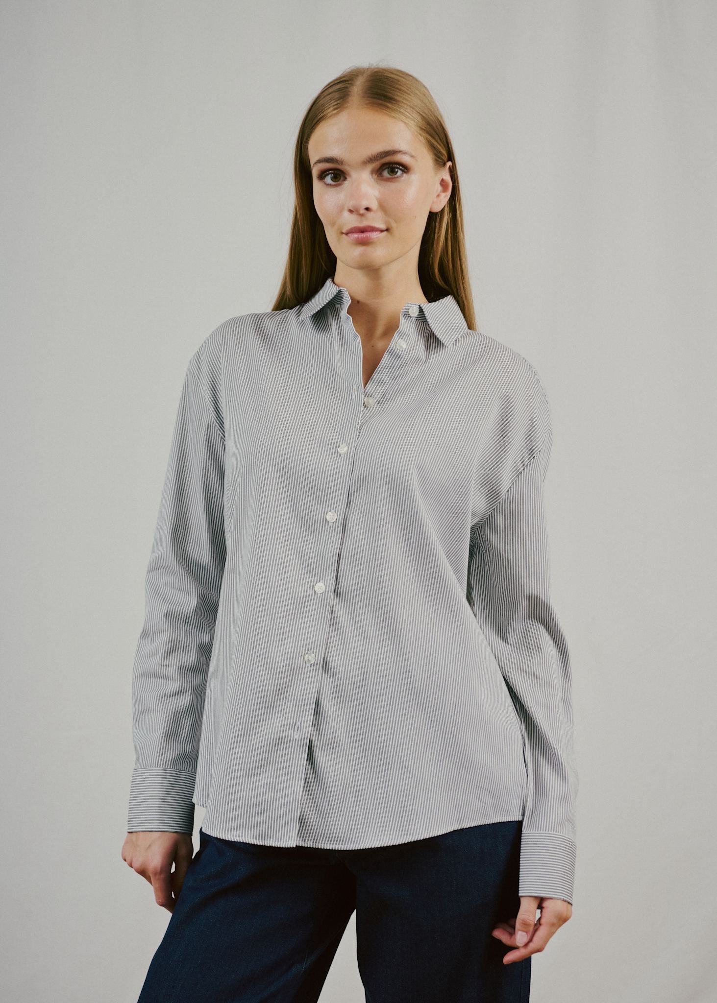 BS Elsie Regular Fit Skjorte - Black/White