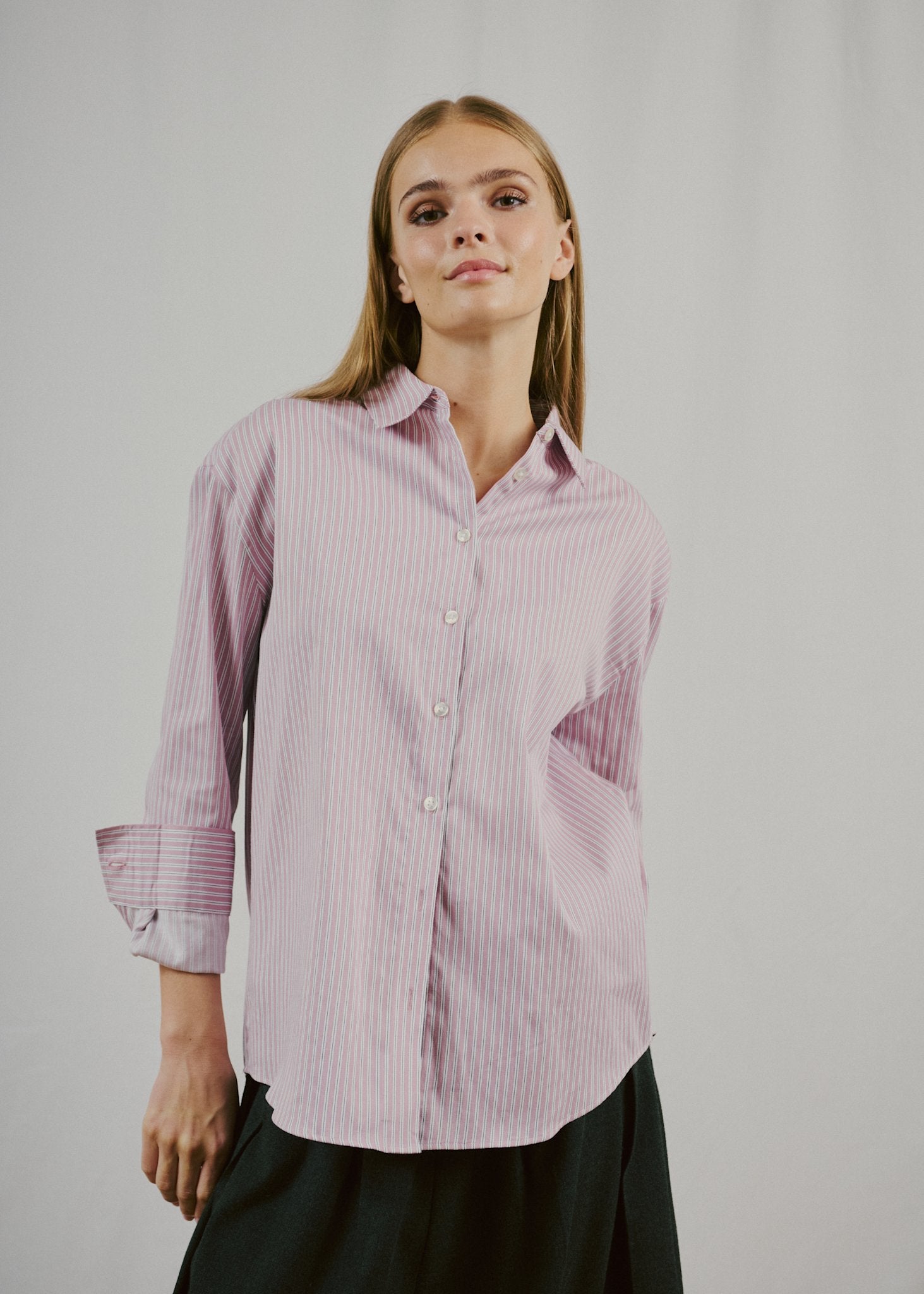 BS Elsie Regular Fit Skjorte - Pink/White