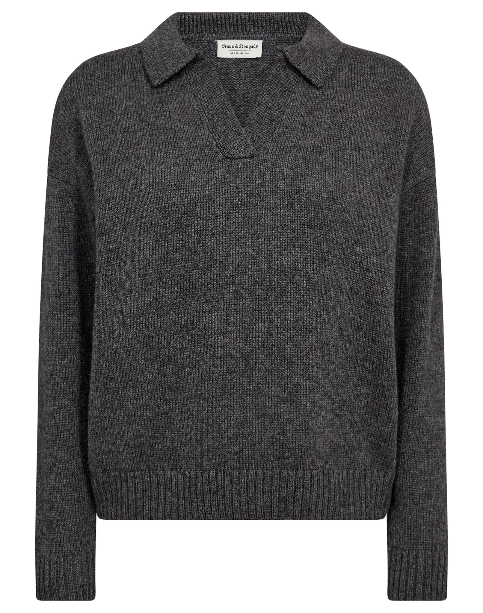 BS Hedwig Regular Fit Strik - Dark Grey