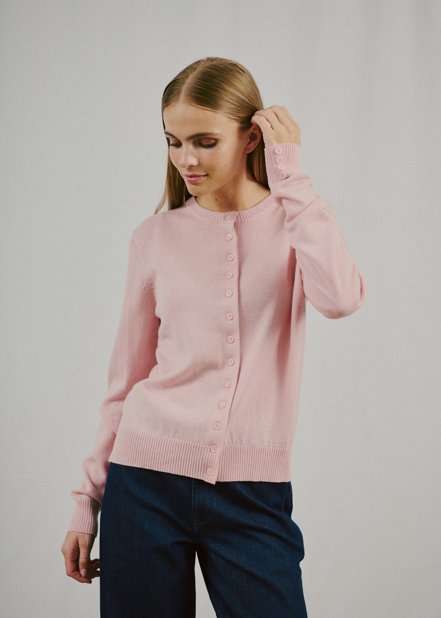 BS Edel Regular Fit Strik - Chalk Pink