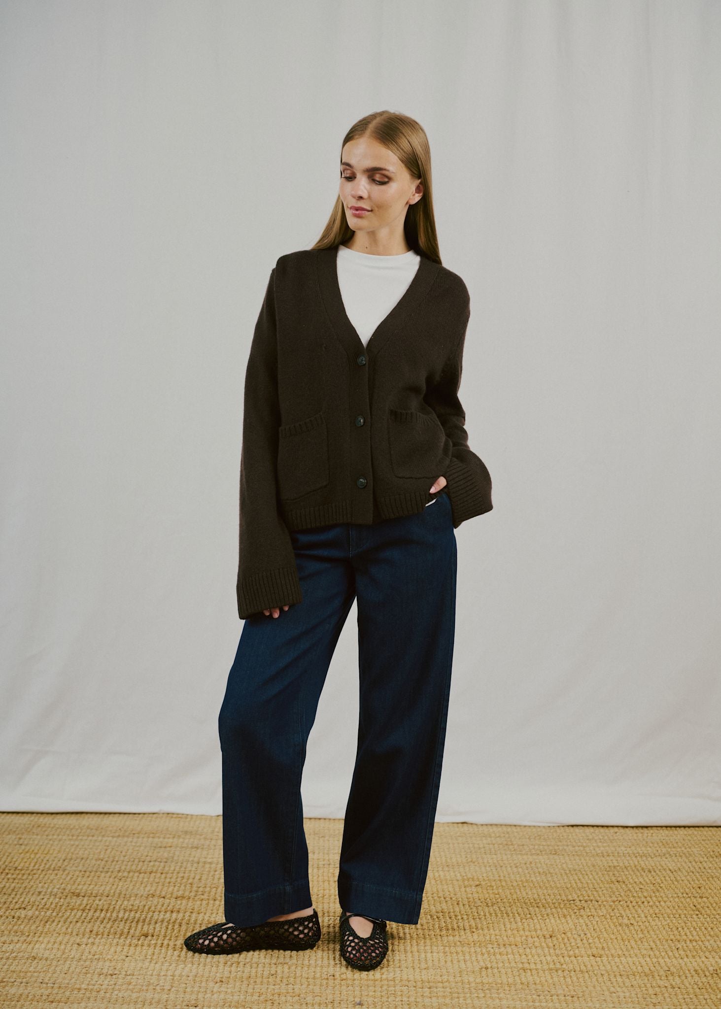 BS Gretel Regular Fit Strik - Dark Brown