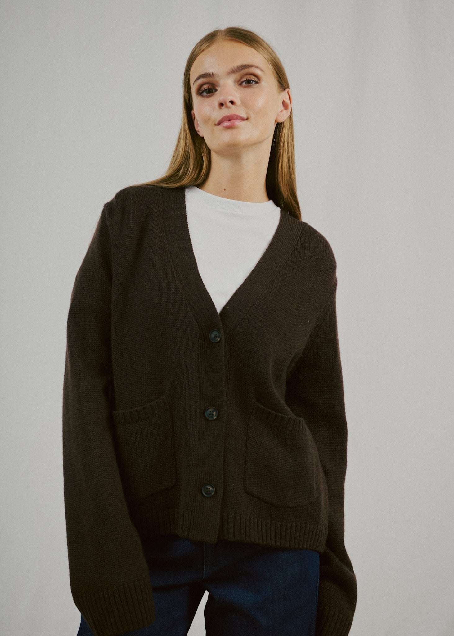 BS Gretel Regular Fit Strik - Dark Brown