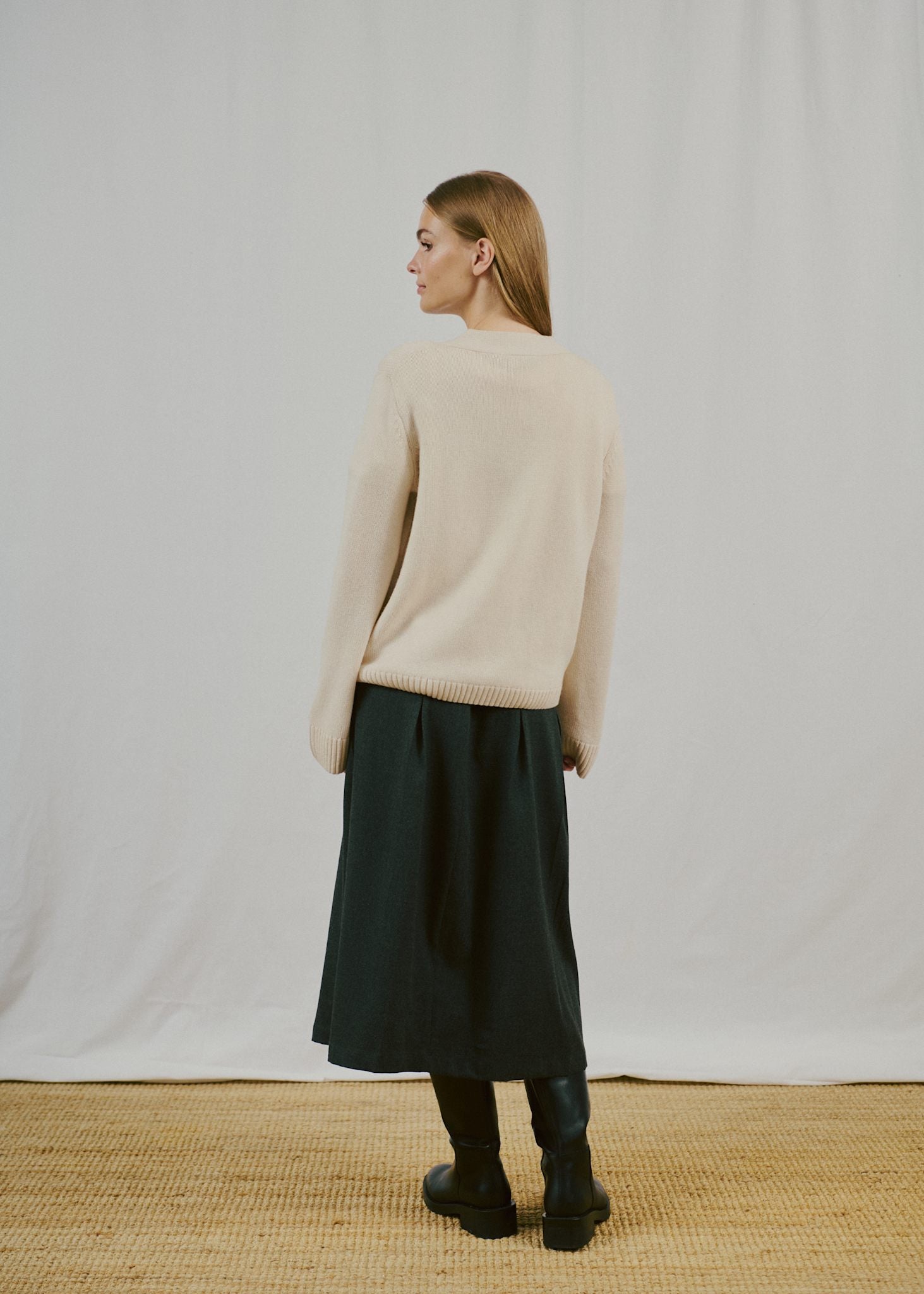 BS Gretel Regular Fit Strik - Ecru