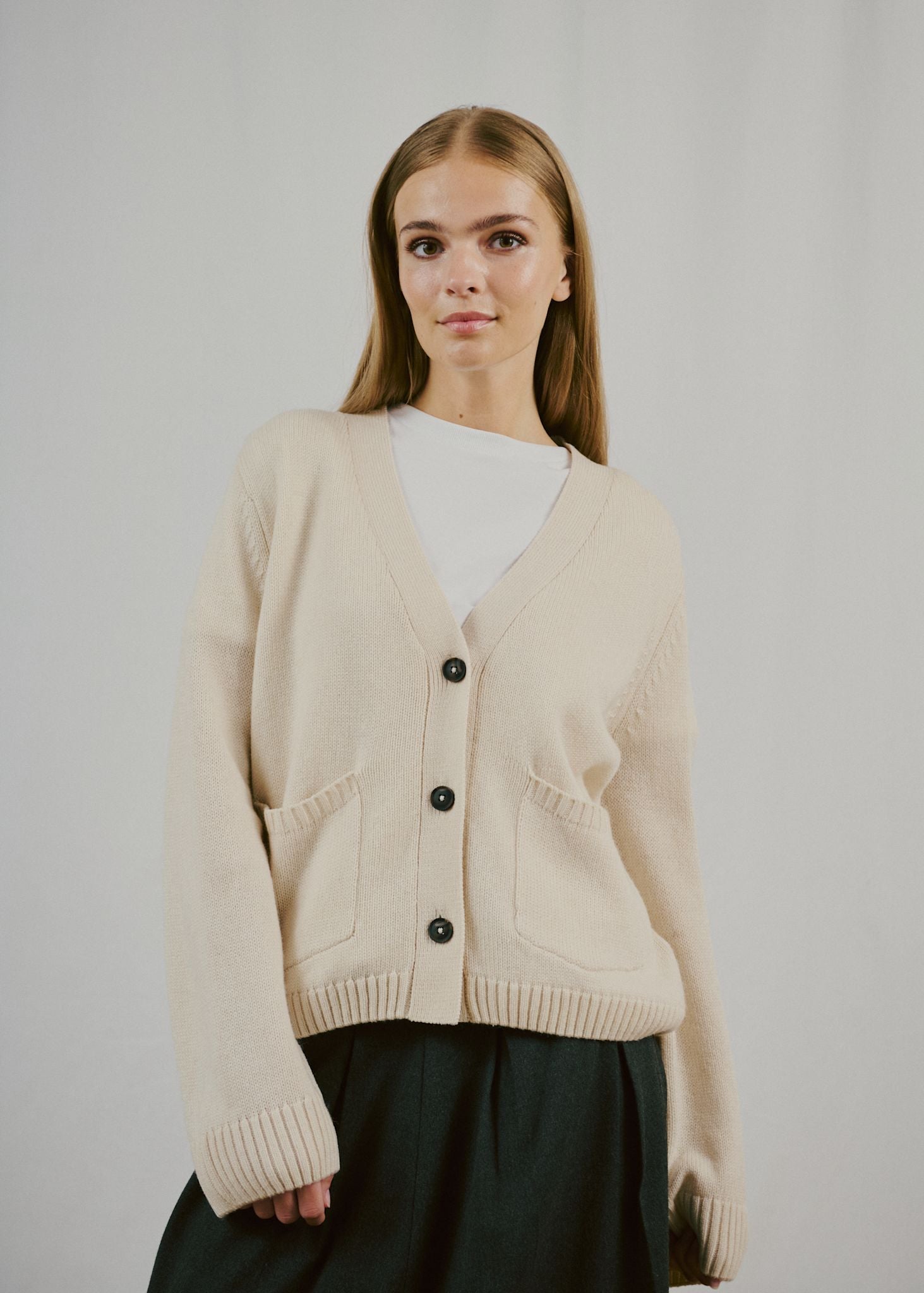 BS Gretel Regular Fit Strik - Ecru