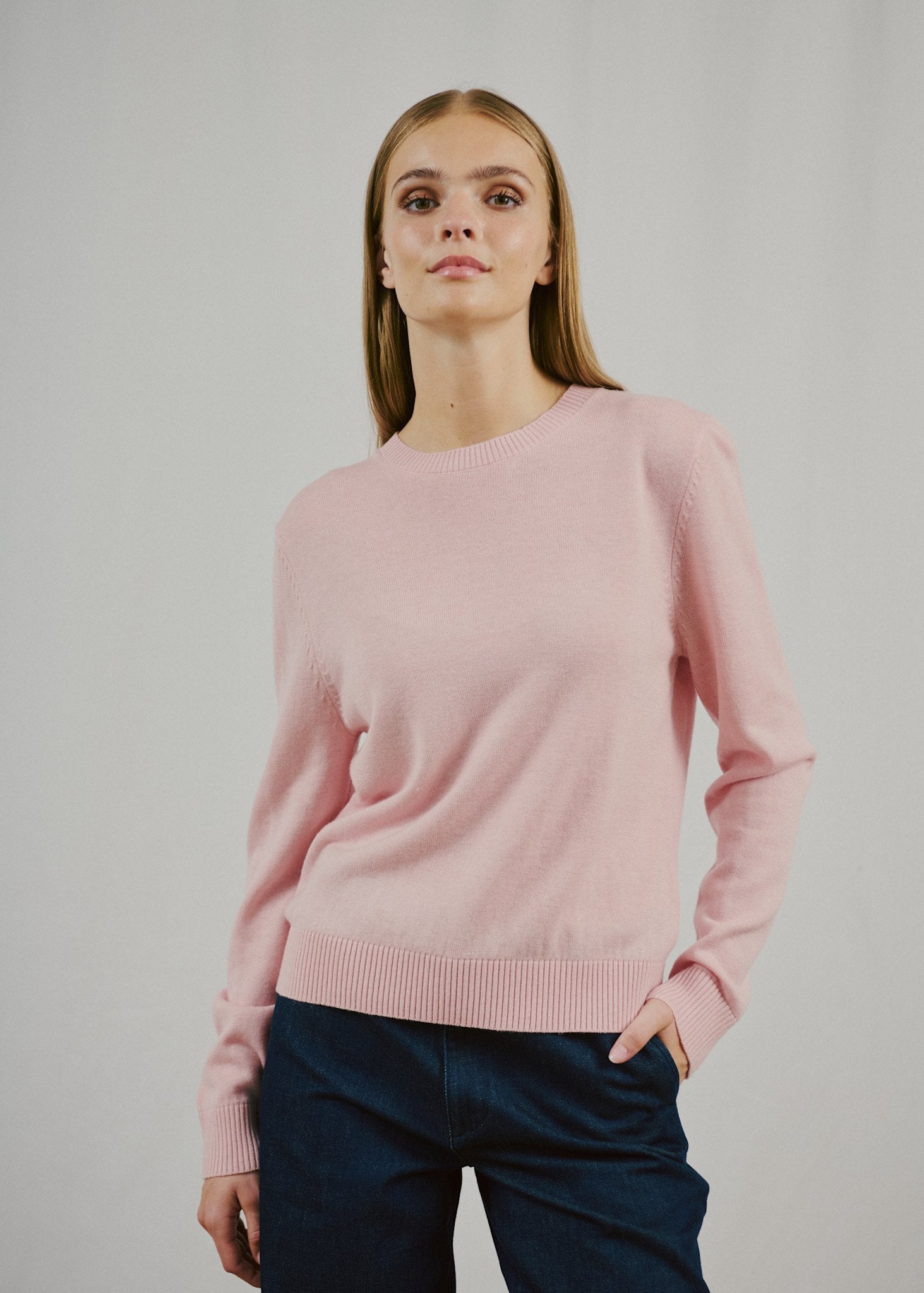 BS Brunhild Regular Fit Strik - Chalk Pink