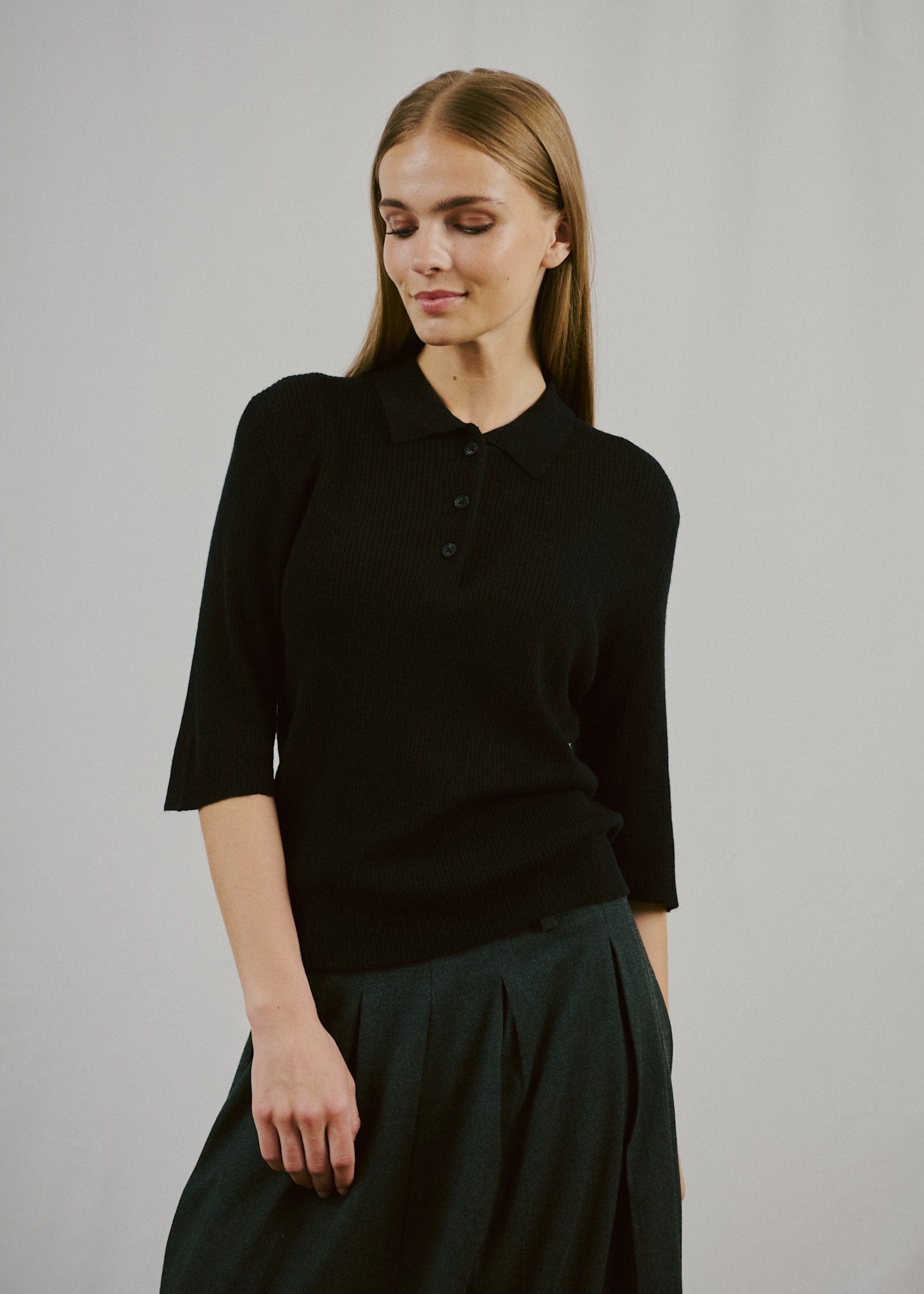 BS Agna Regular Fit Strik - Black