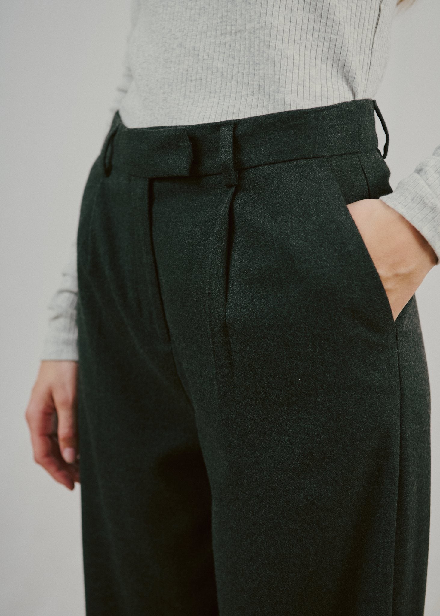 BS Elfrida Regular Fit Habitbukser - Dark Grey