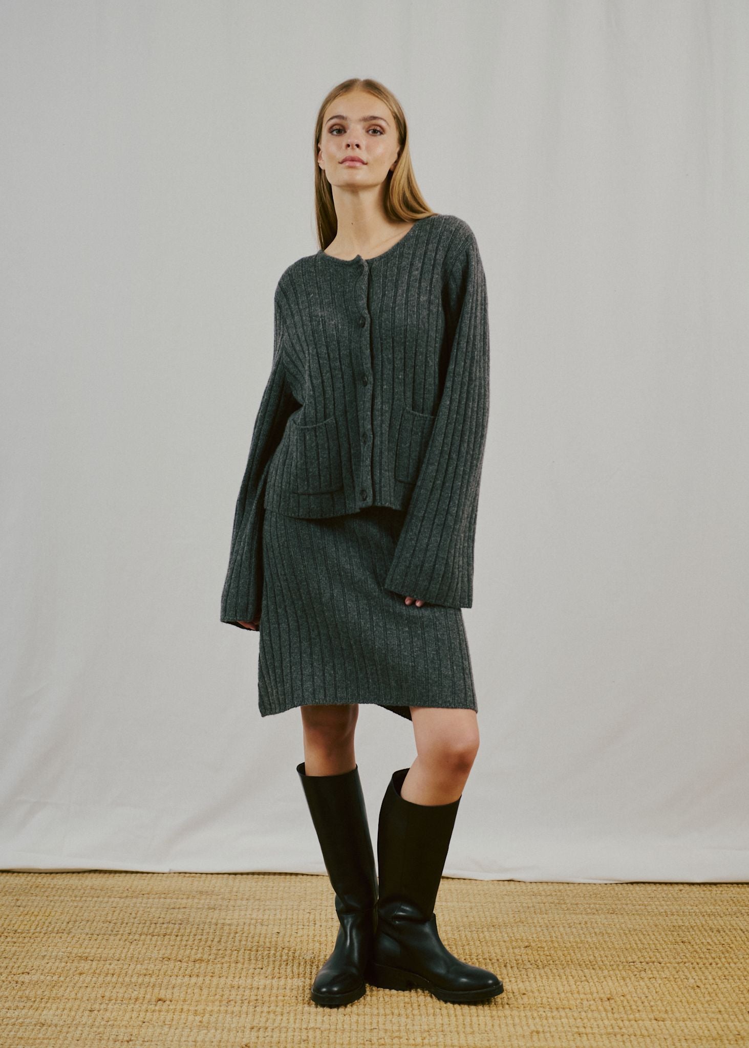 BS Katinka Regular Fit Nederdel - Dark Grey