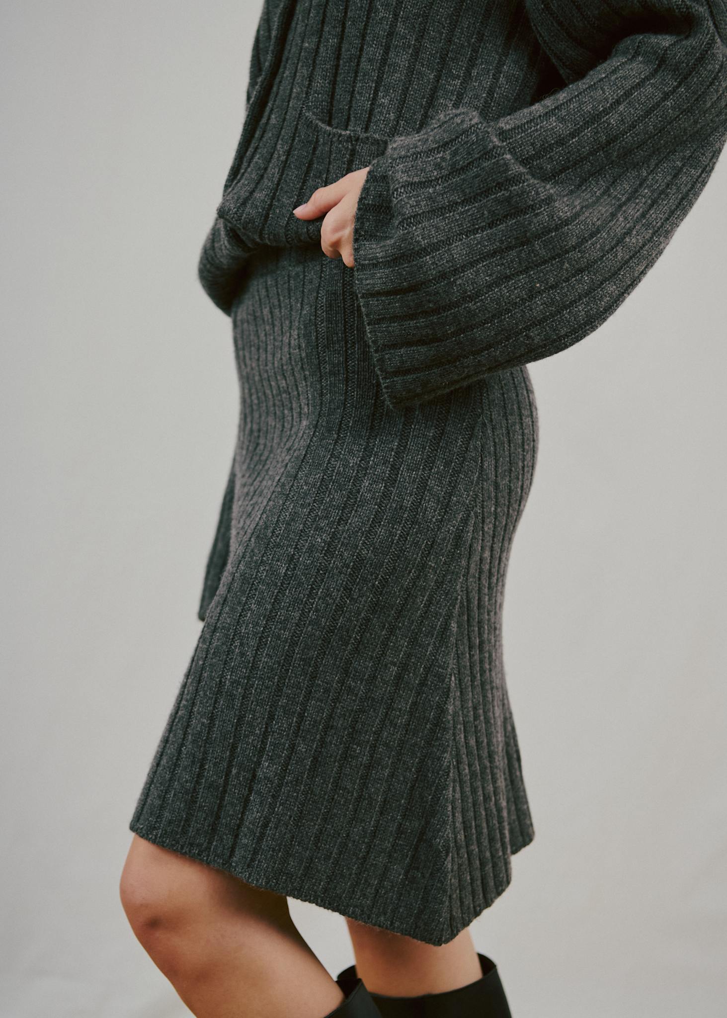 BS Katinka Regular Fit Nederdel - Dark Grey