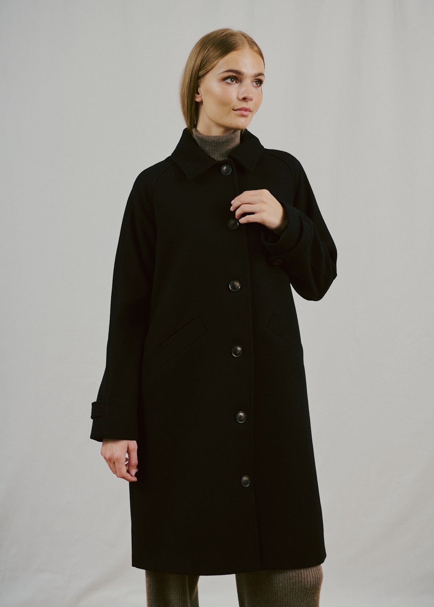 BS Ylva Regular Fit Frakke - Black