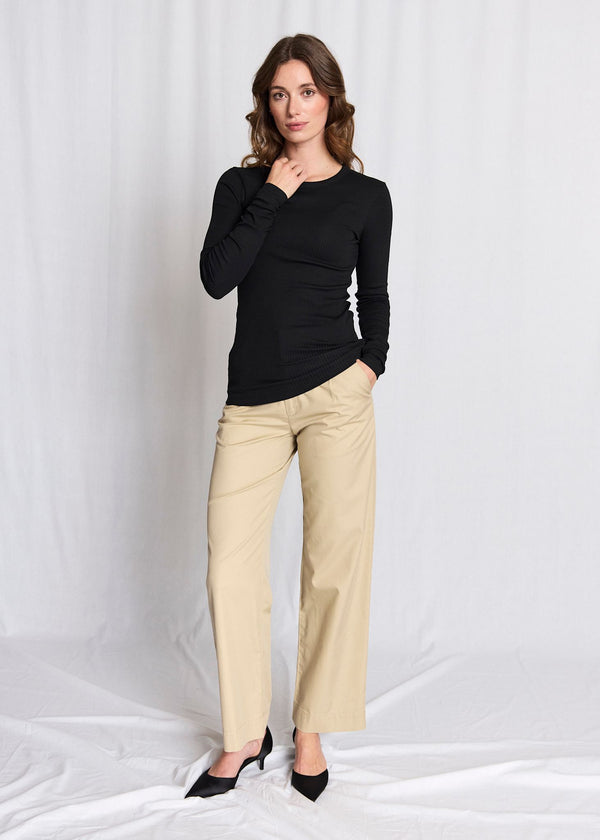 BS Margrethe Langærmet T-Shirt - Black