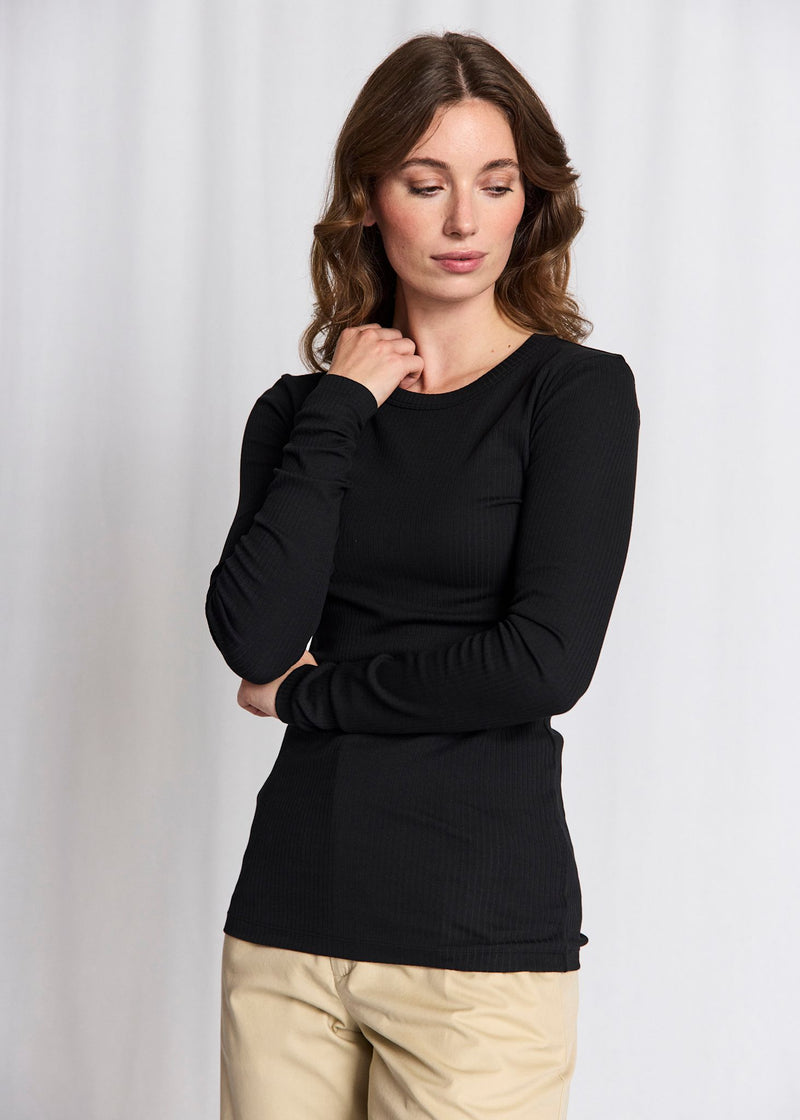 BS Margrethe Langærmet T-Shirt - Black