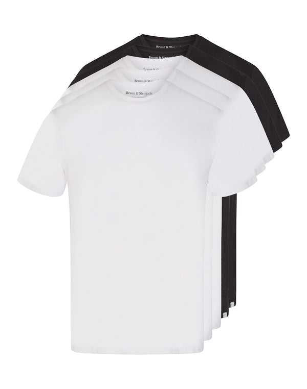 BS Antiqua Regular Fit T-Shirt - White. White. White. Black & Black