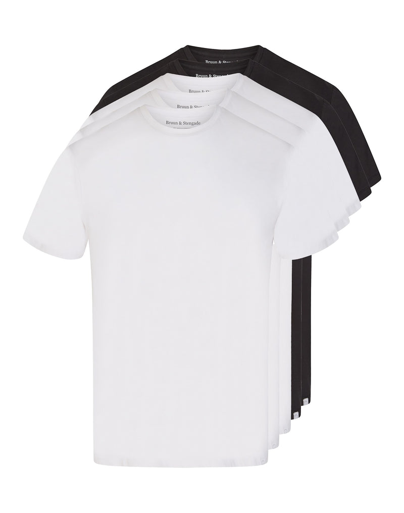 BS Antiqua Regular Fit T-Shirt - White. White. White. Black & Black