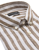 BS Esteban Casual Modern Fit Skjorte - Ochre/White