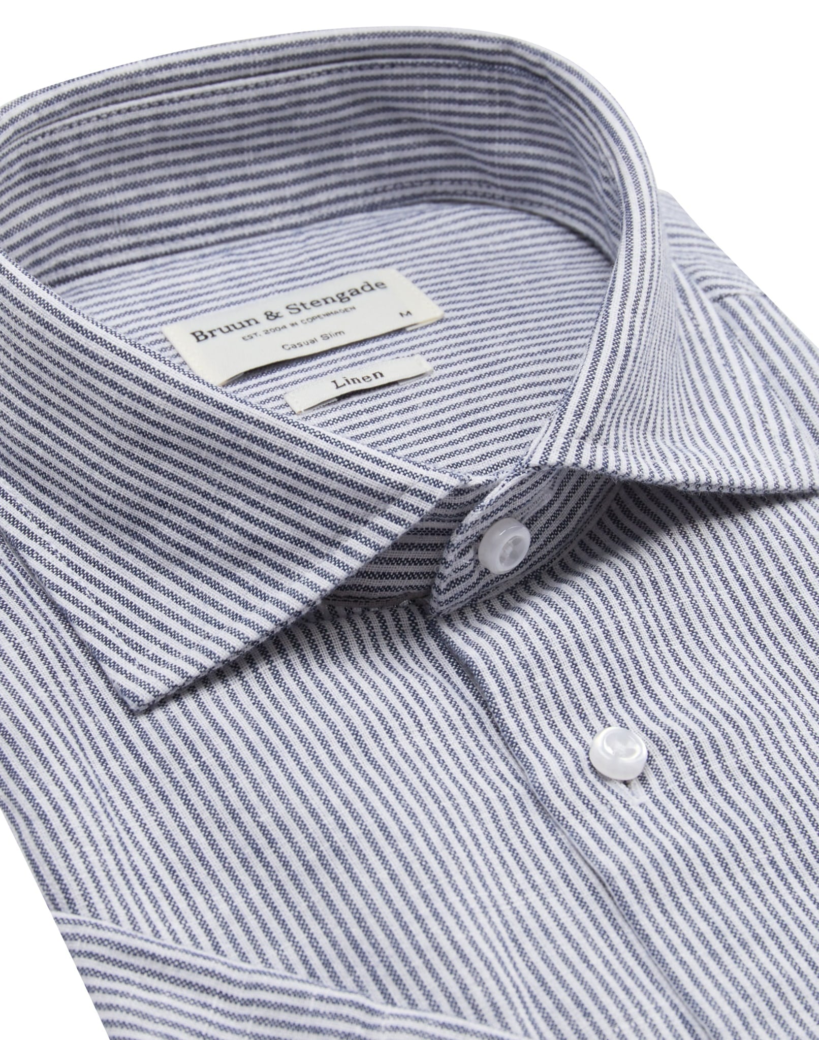 BS Hamilton Casual Slim Fit Skjorte - Blue/White