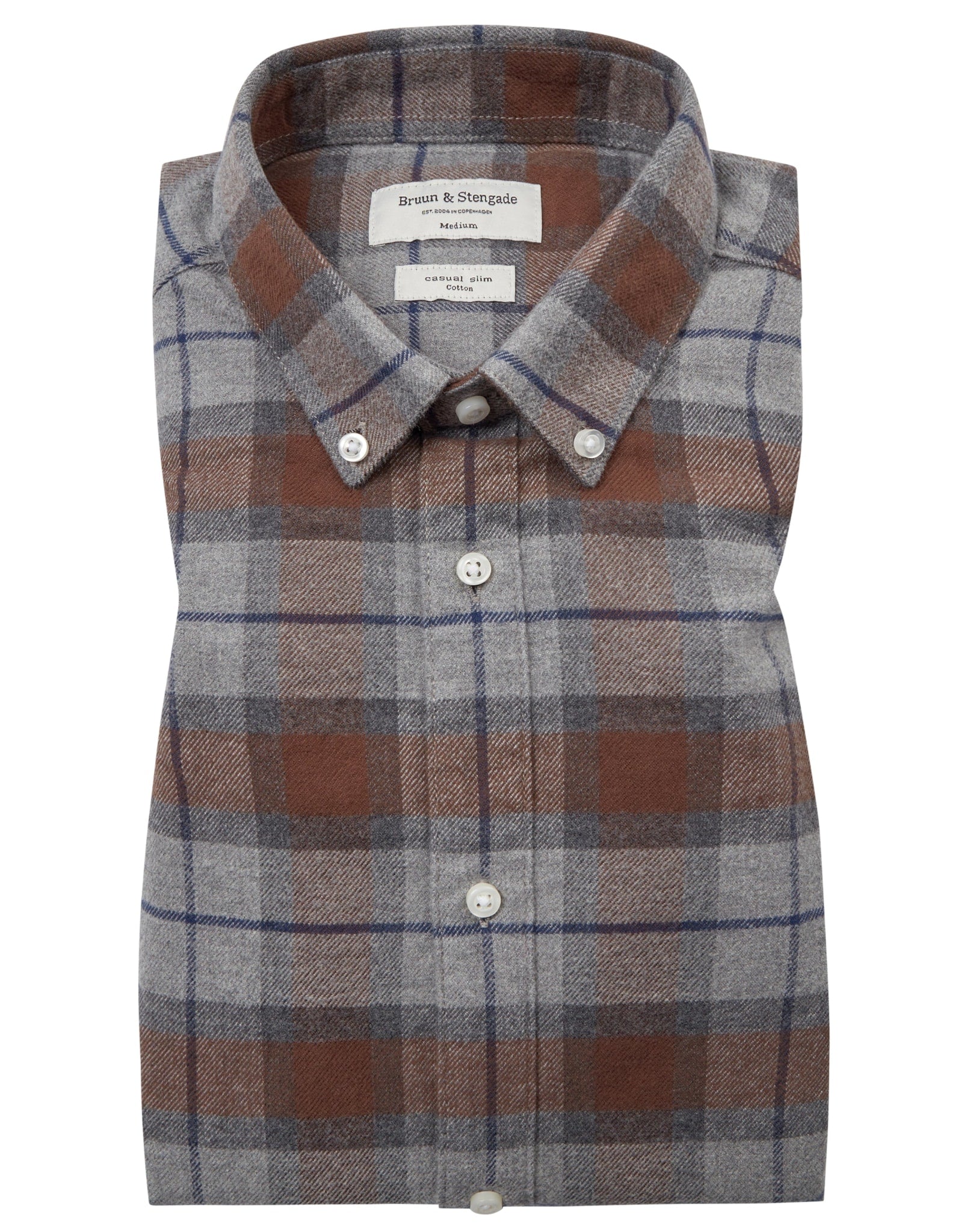 BS Hamza Casual Slim Fit Skjorte - Brown