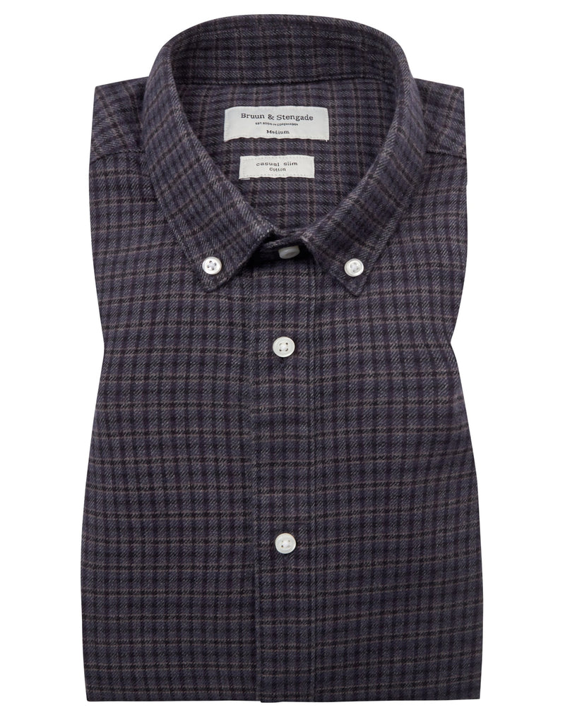 BS Hamza Casual Slim Fit Skjorte - Thunder