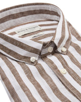 BS Ocon Casual Slim Fit Skjorte - Ochre/White