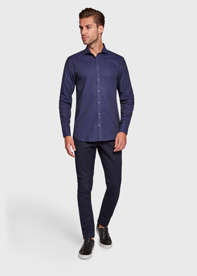 BS Owen Slim Fit Skjorte - Navy