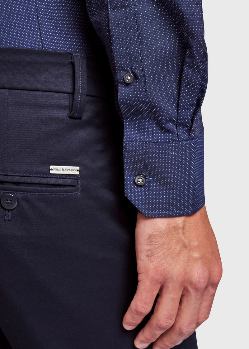 BS Owen Slim Fit Skjorte - Navy