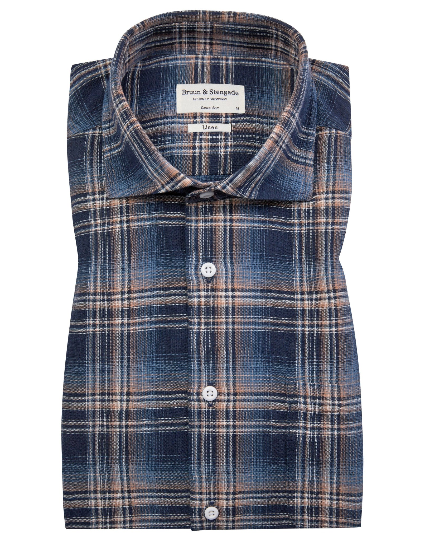 BS Gasly Casual Slim Fit Skjorta - Dark Blue