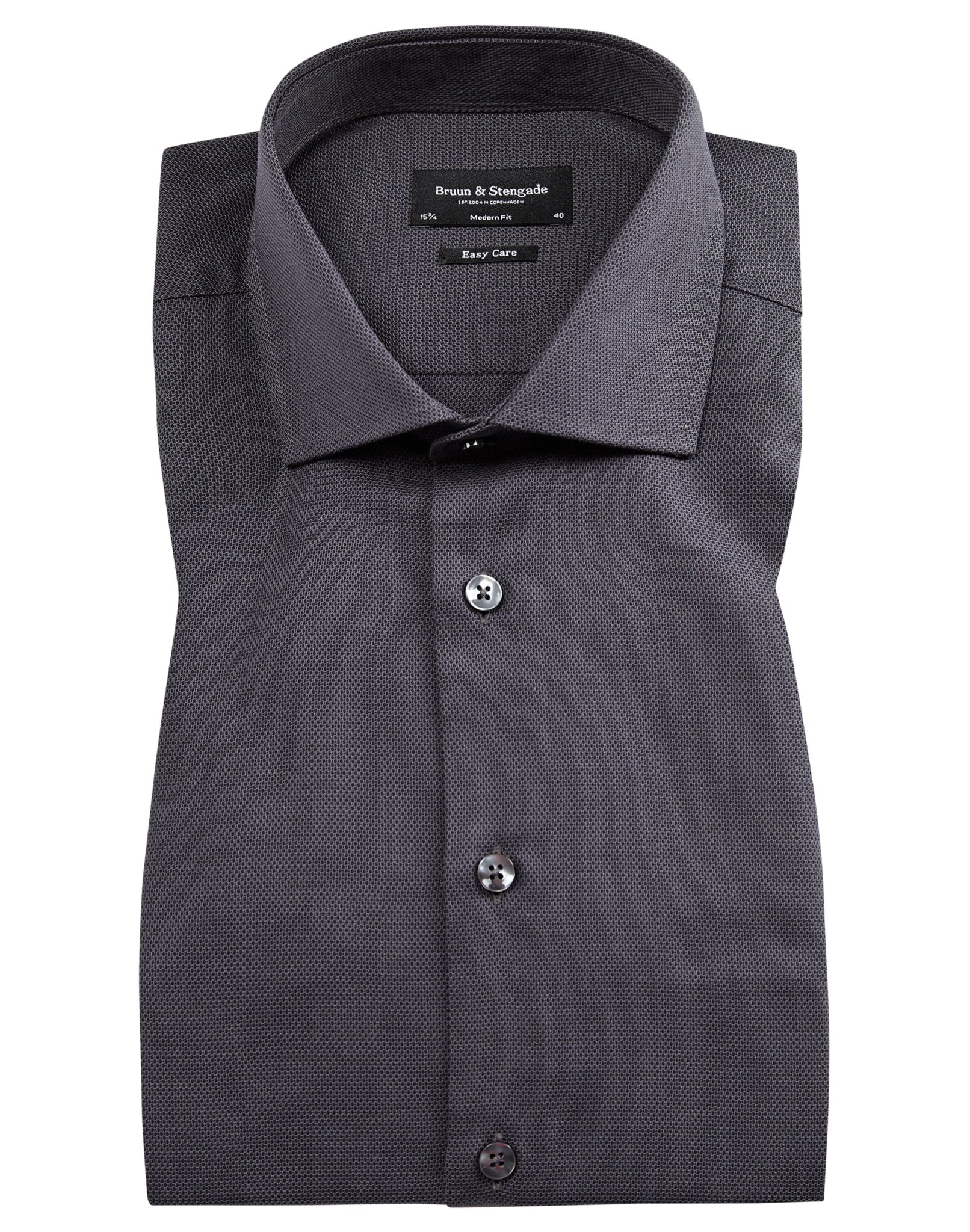 BS Lamela modern fit Skjorte - Charcoal