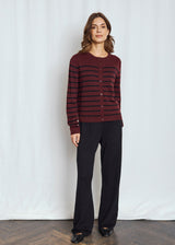 BS Kjersti Regular Fit Strik - Bordeaux/Black