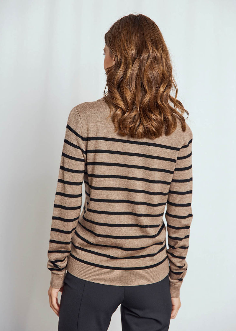 BS Eirin Regular Fit Strik - Brown/Black