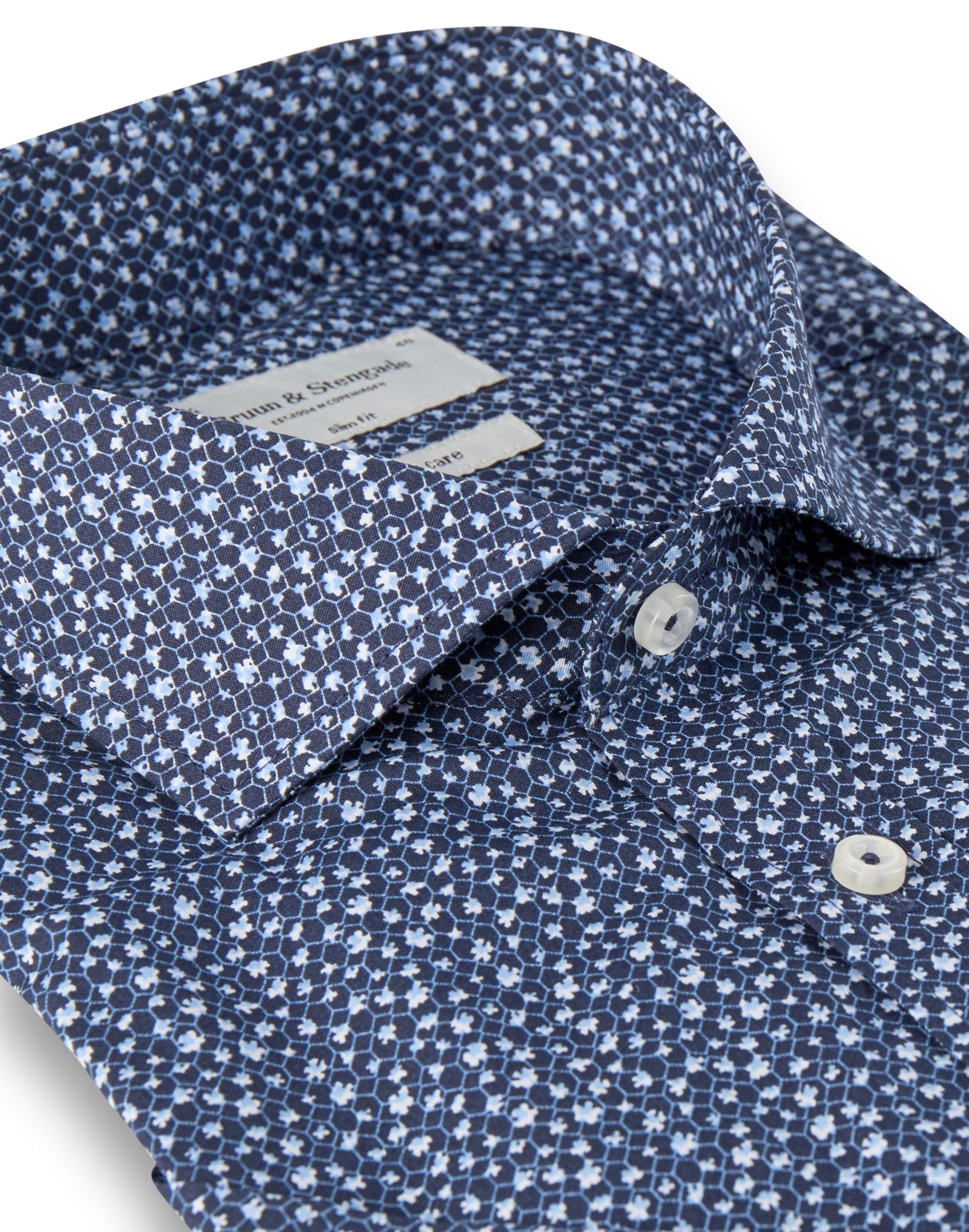BS Braddock Slim Fit Skjorte - Dark Blue
