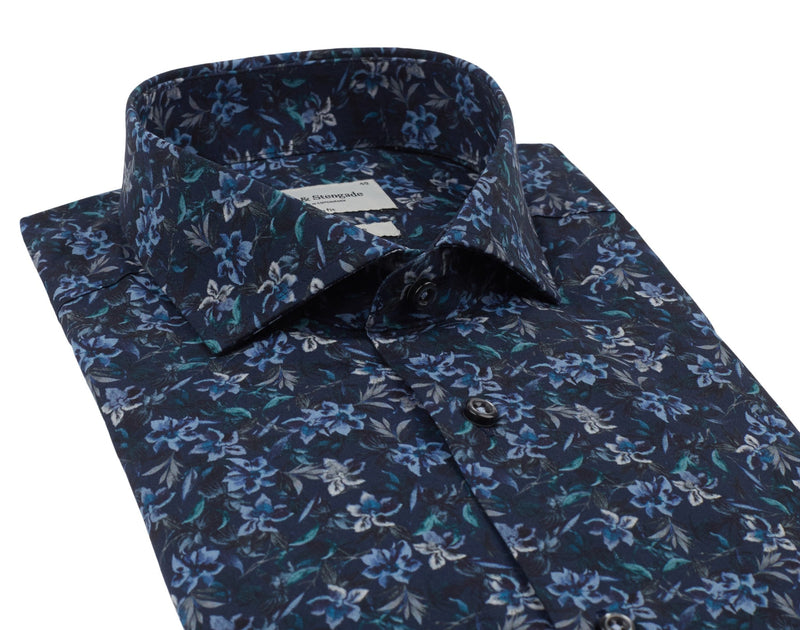 BS Clarence Slim Fit Skjorte - Navy