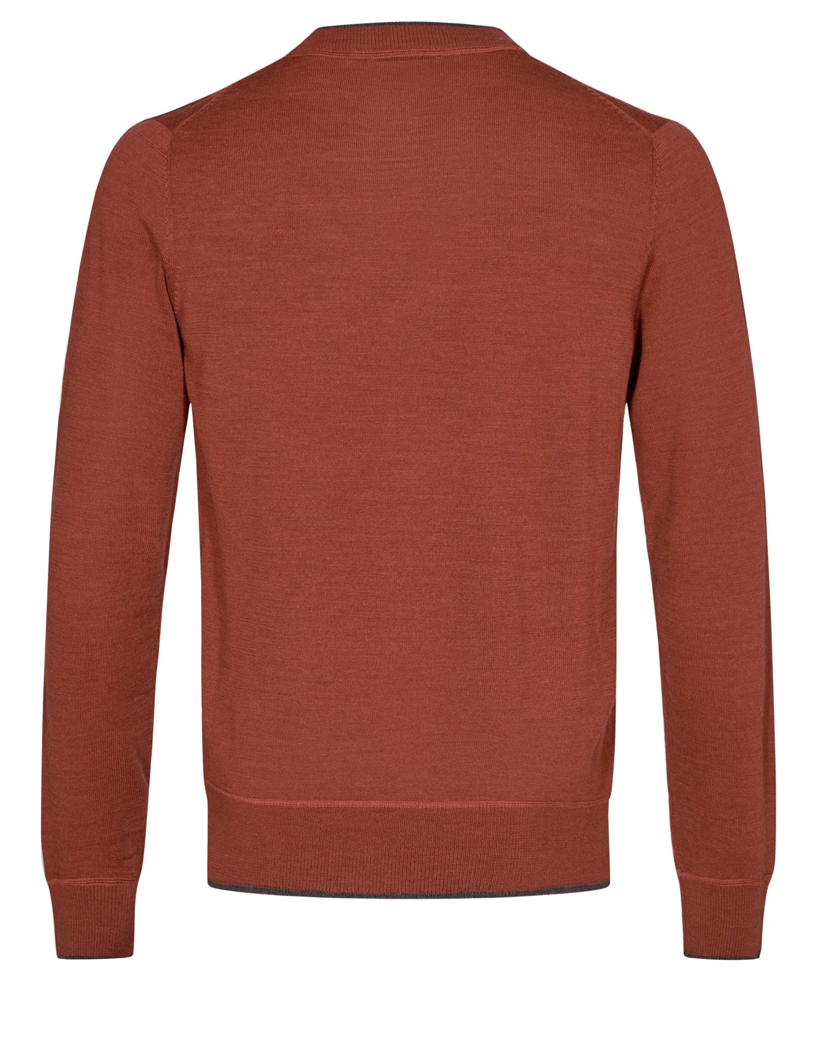 BS Federer Regular Fit Stickad Tröja - Dark Orange