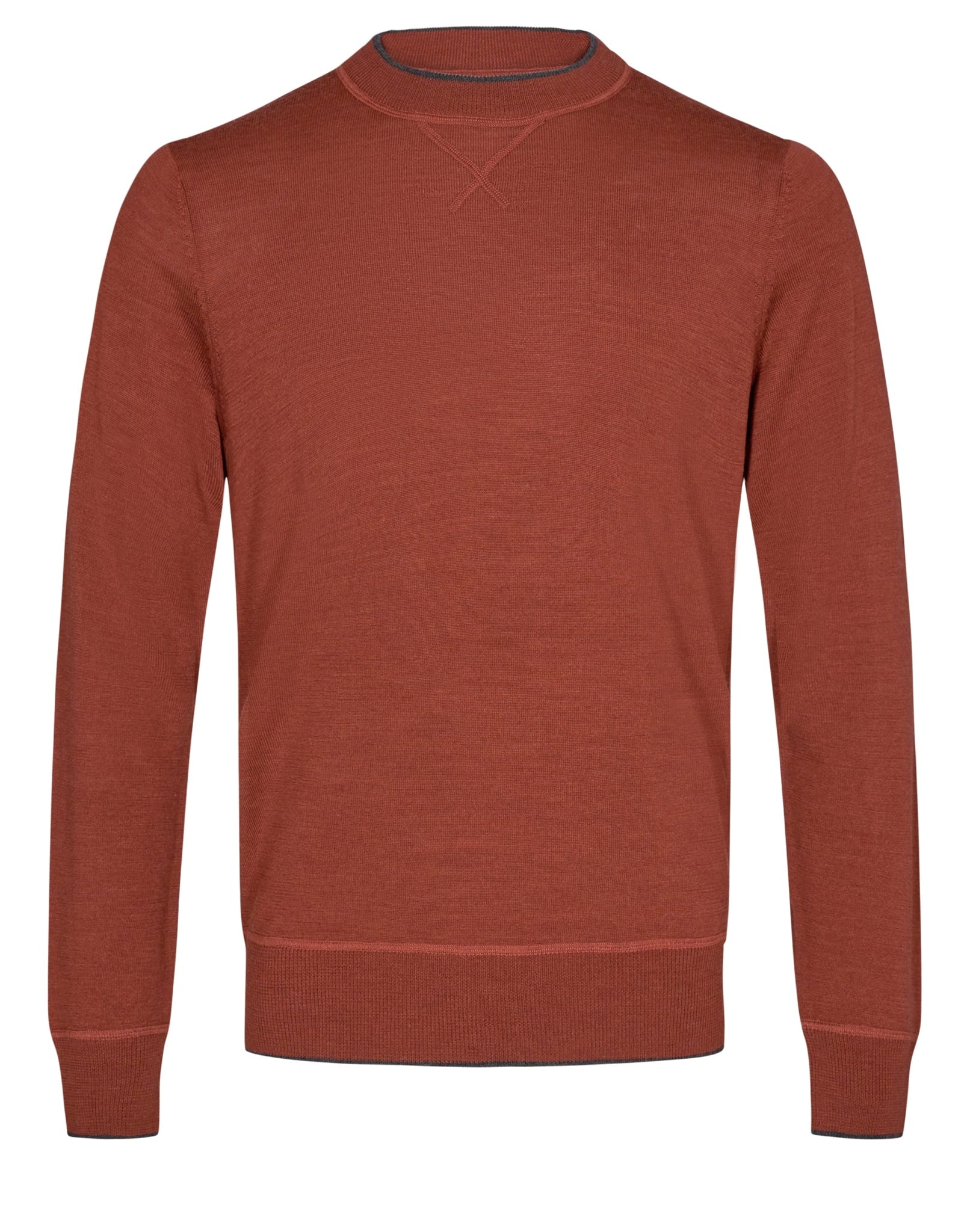 BS Federer Regular Fit Stickad Tröja - Dark Orange