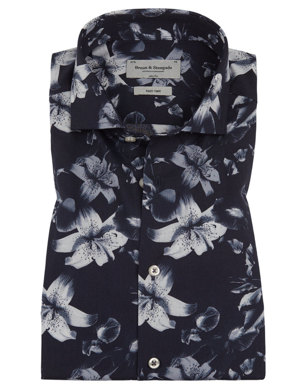 BS Giancarlo Slim Fit Skjorte - Navy