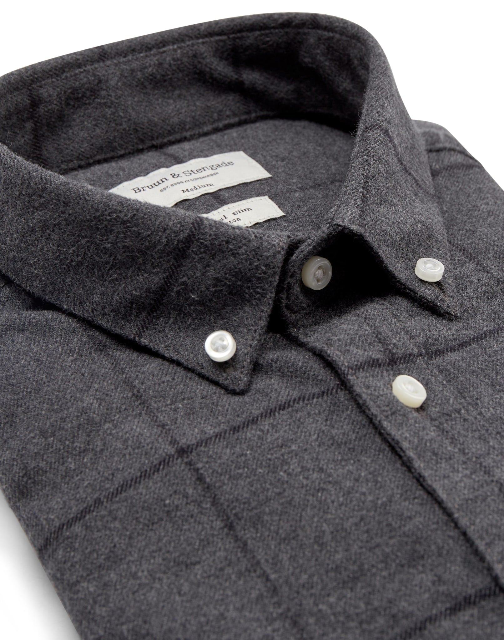 BS Hamza Casual Slim Fit Skjorte - Dark Grey